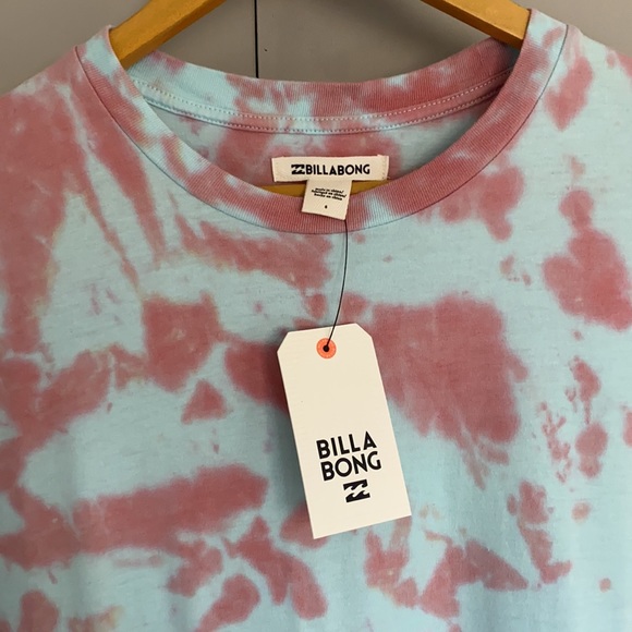 NWT Billabong Hello Tee Multi Shirt Tie Dye Size 6 - Picture 2 of 9